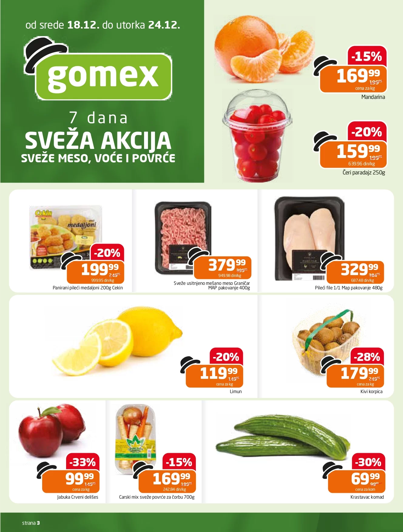 Gomex katalog AKCIJE IZ ŠEŠIRA 18.12.2024-7.1.2025.