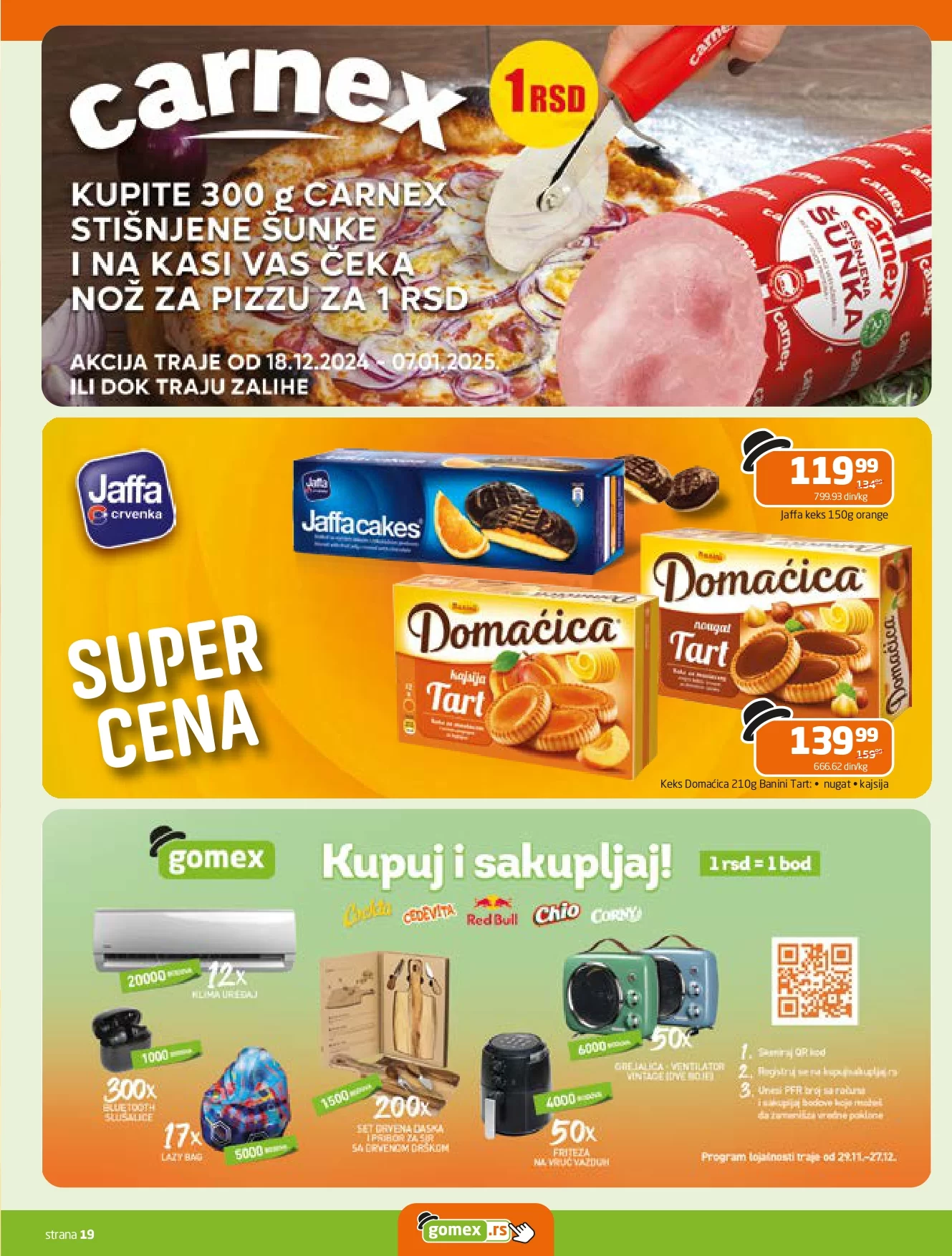 Gomex katalog AKCIJE IZ ŠEŠIRA 18.12.2024-7.1.2025.
