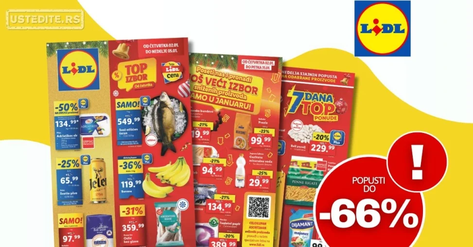 Lidl katalog PREHRANA 2-8.1.2025.
