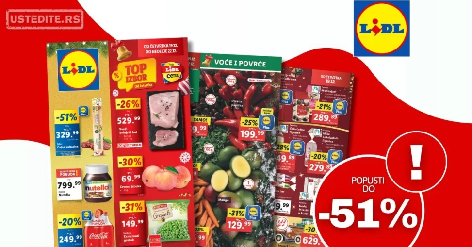 Lidl katalog PREHRANA 19-25.12.2024.