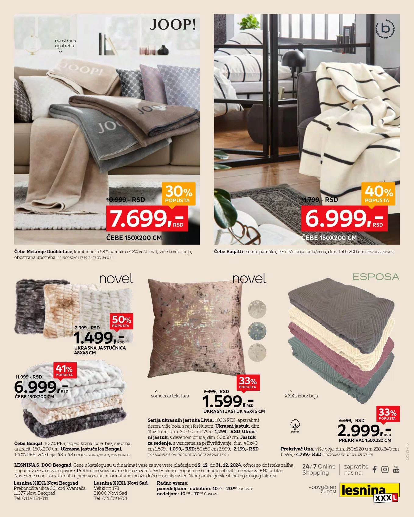 Lesnina XXXL katalog OPREMA ZA DOM 2-31.12.2024.