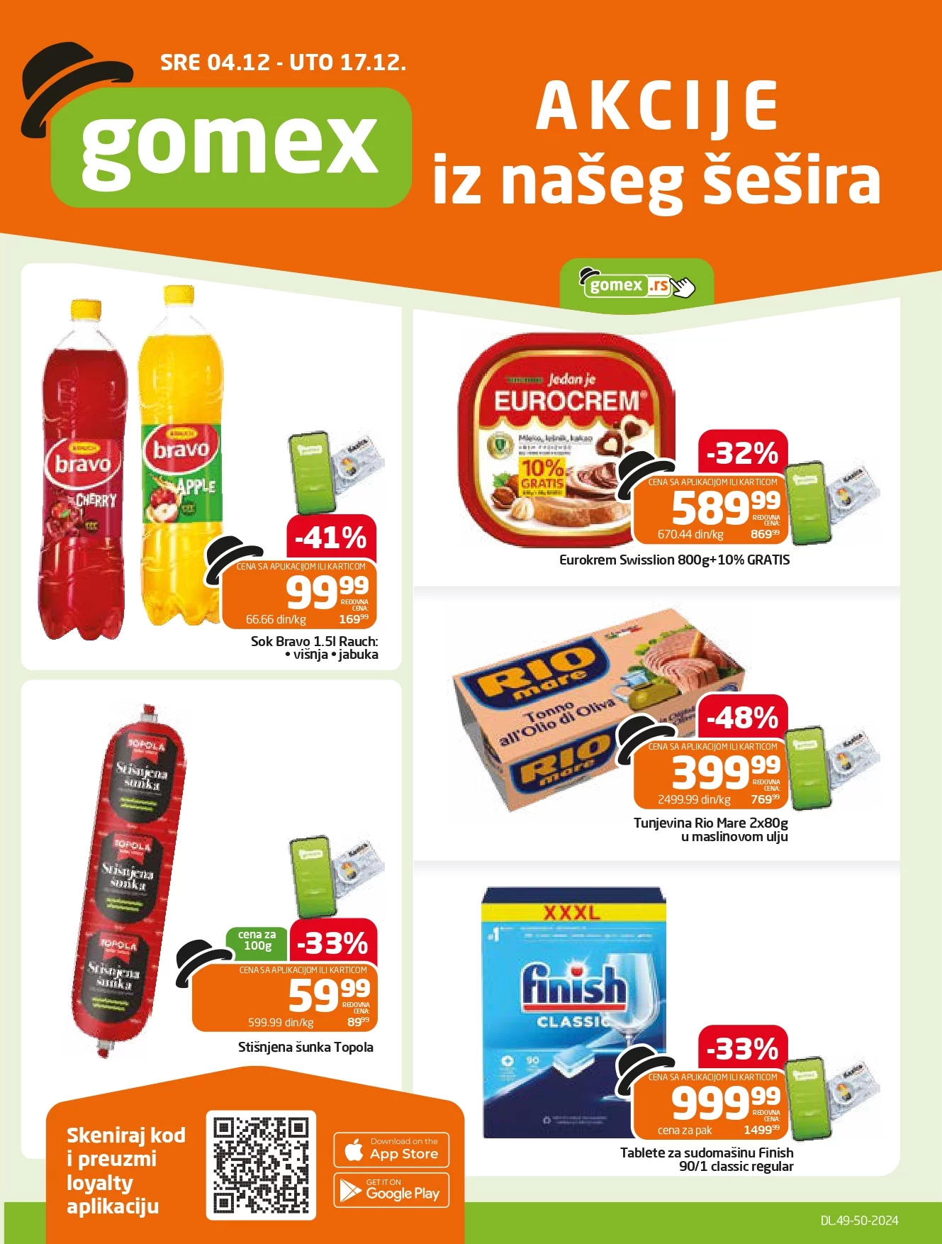 Gomex katalog AKCIJE IZ ŠEŠIRA 4-17.12.2024.