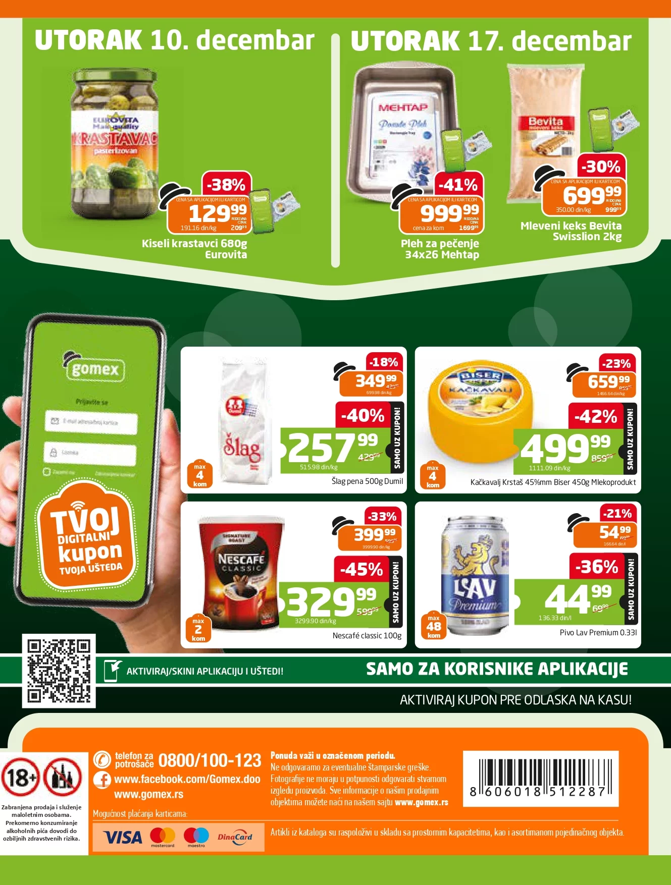 Gomex katalog AKCIJE IZ ŠEŠIRA 4-17.12.2024.