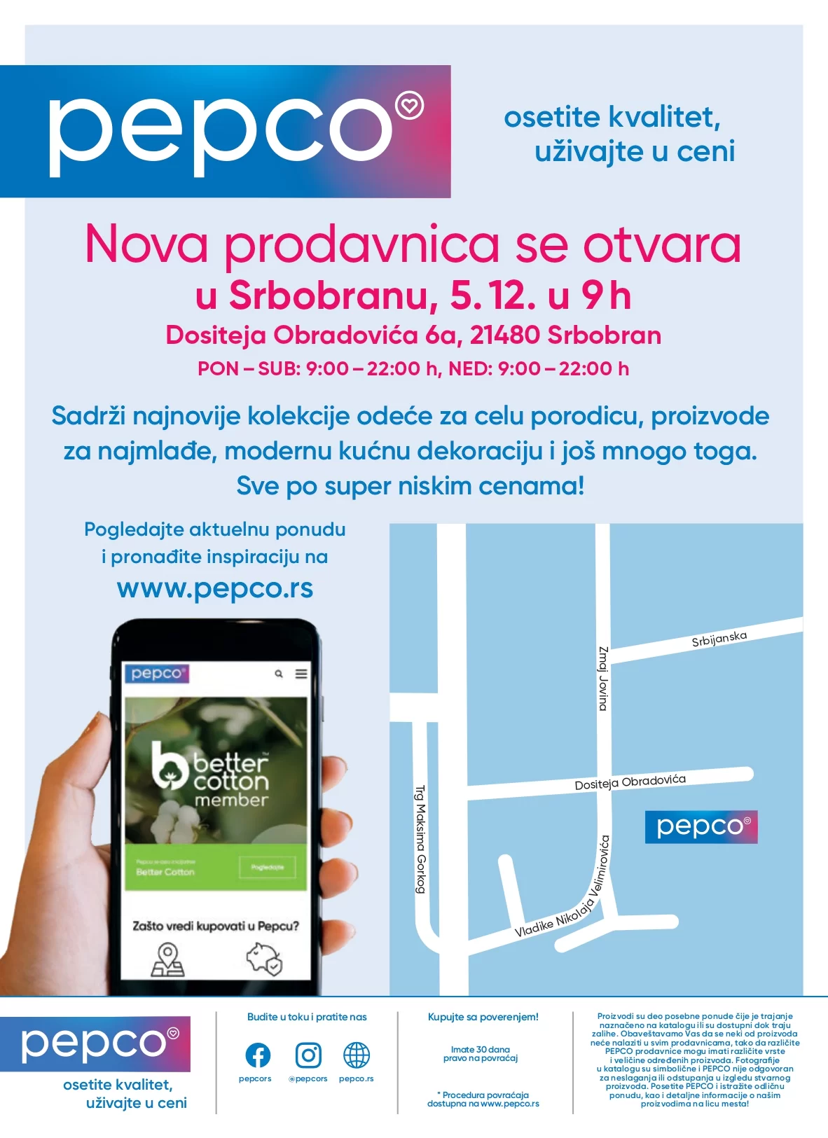 Pepco VELIKO OTVARANJE SRBOBRAN 3-11.12.2024