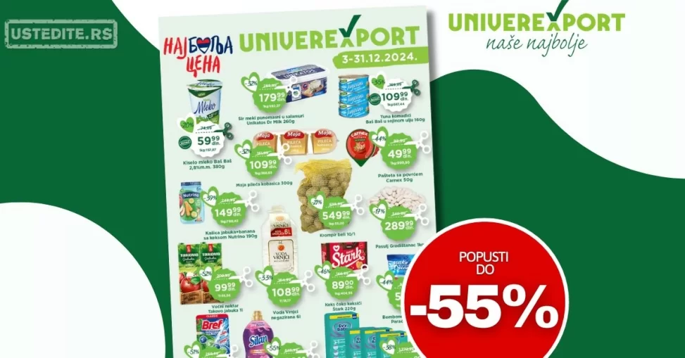 Univerexport NAJBOLJA CENA 3-31.12.2024.