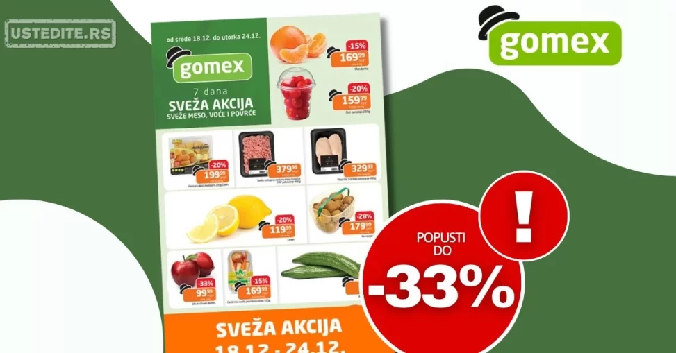 Gomex SVEŽA AKCIJA 18-24.12.2024.