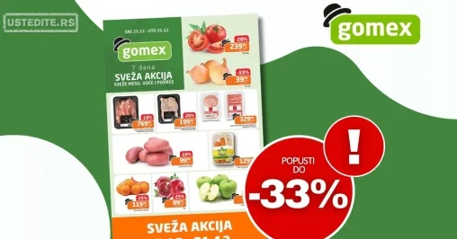 Gomex SVEŽA AKCIJA 25-31.12.2024.