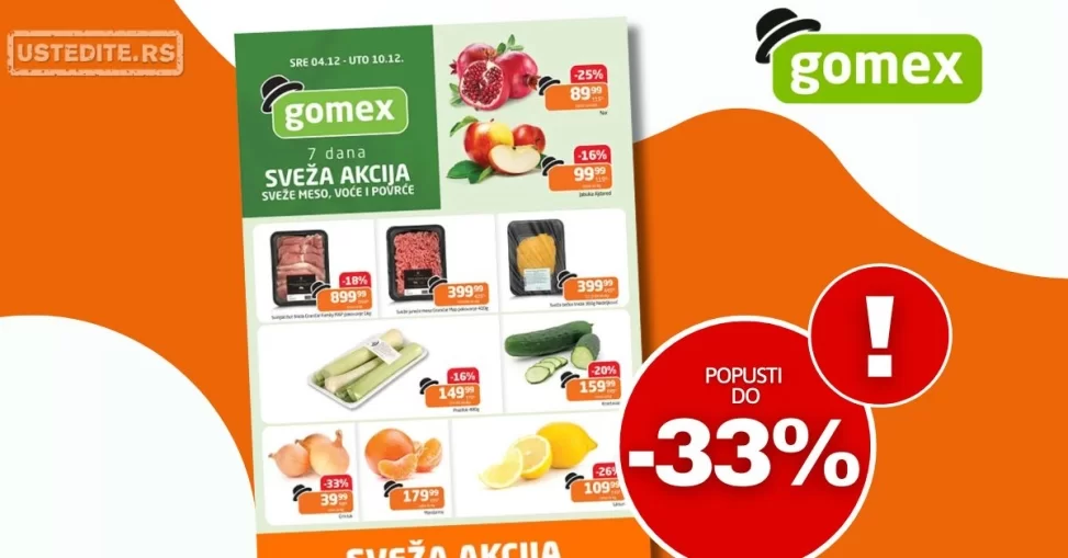 Gomex SVEŽA AKCIJA 4-10.12.2024.