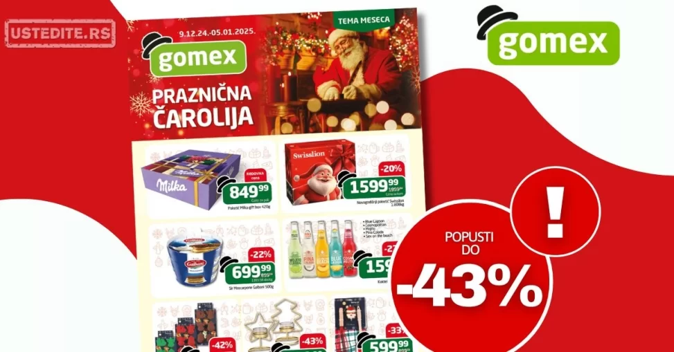 Gomex katalog TEMA MESECA 9.12.2024-5.1.2025.