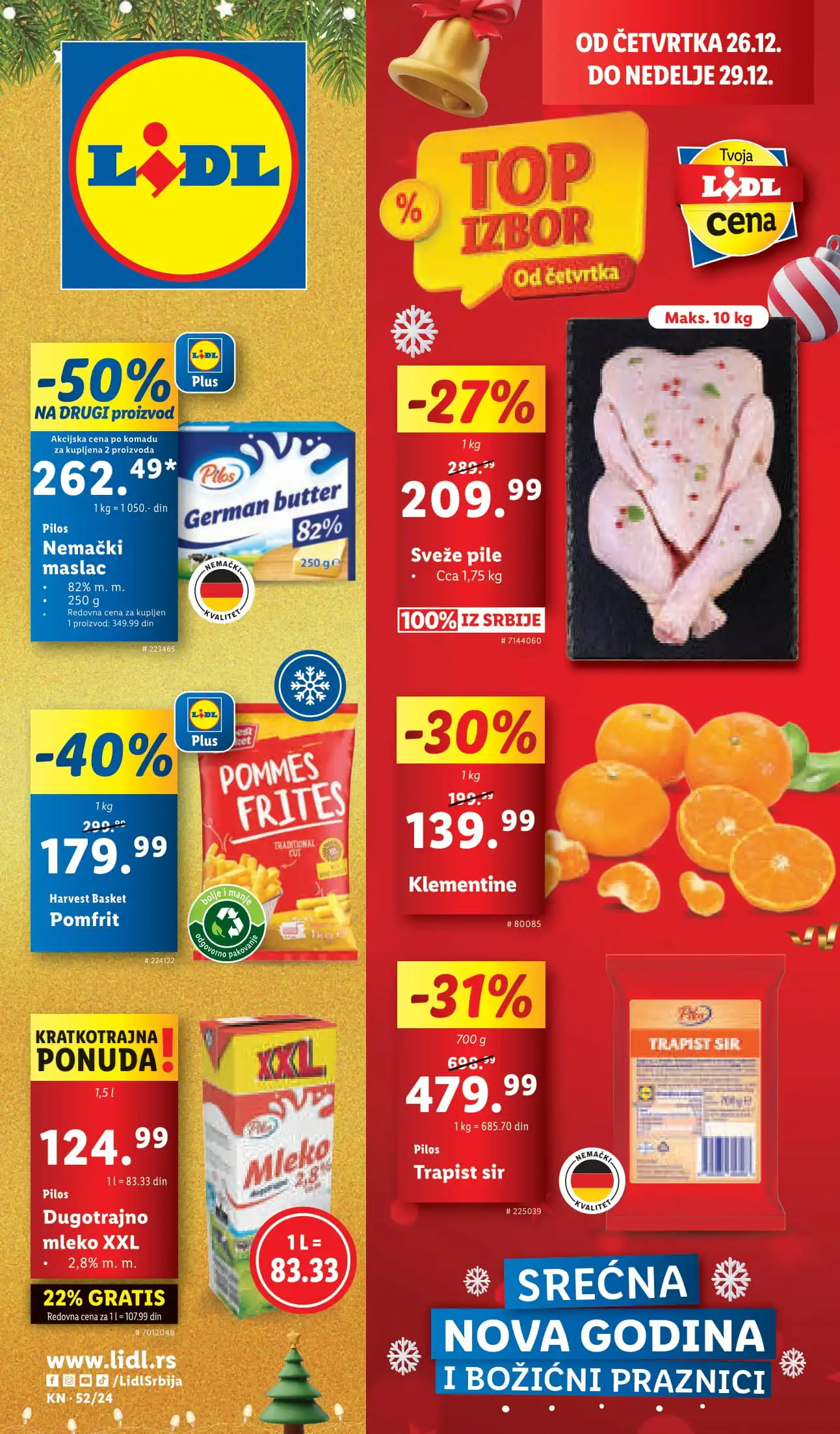 Lidl katalog PREHRANA 26-31.12.2024.