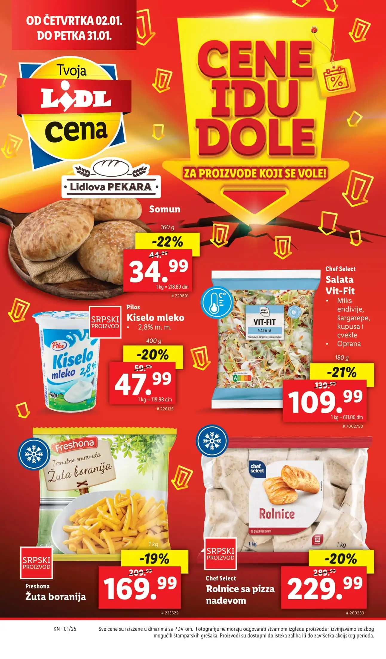 Lidl katalog CENE IDU DOLE 2-31.1.2025.