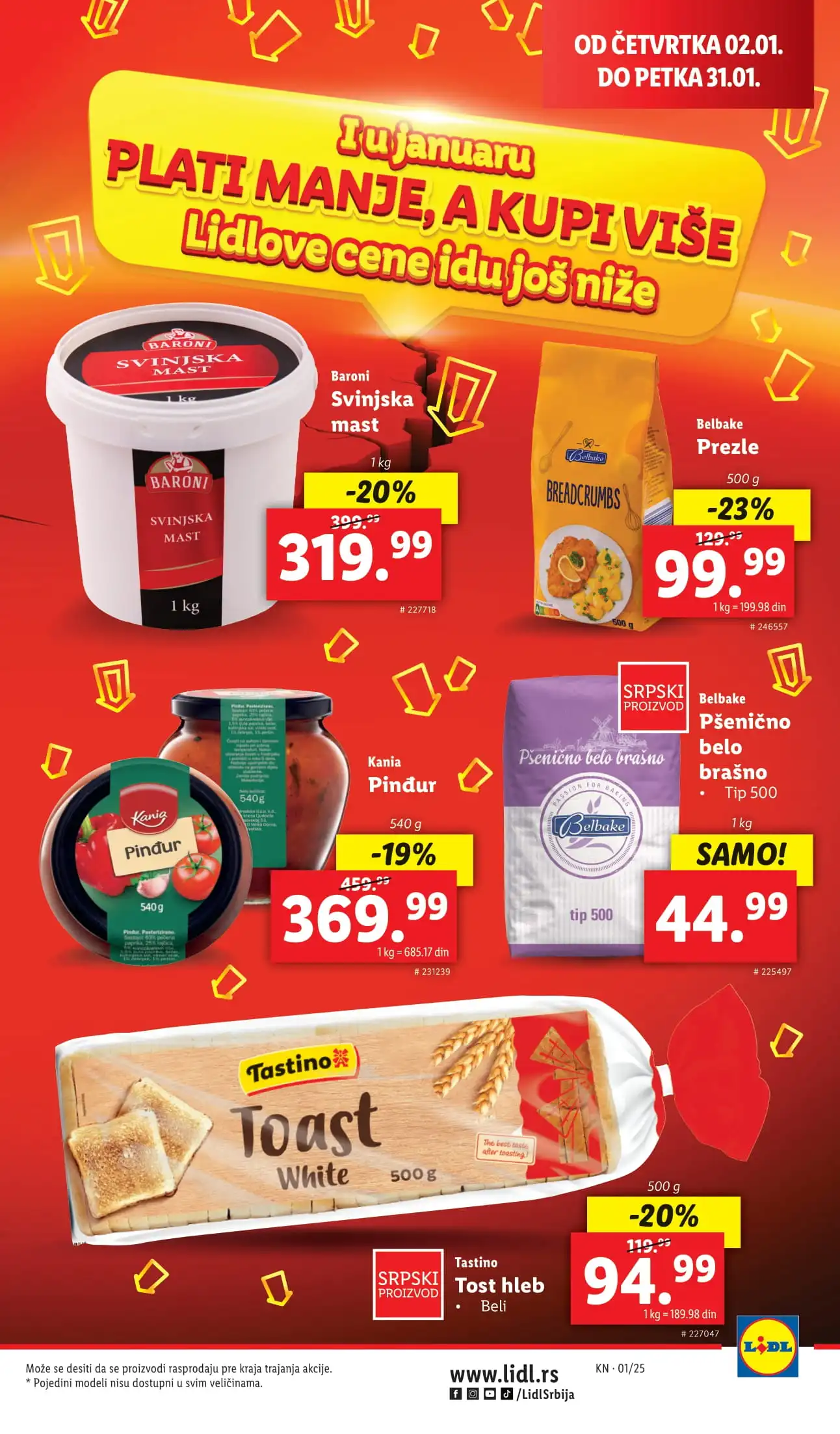 Lidl katalog CENE IDU DOLE 2-31.1.2025.