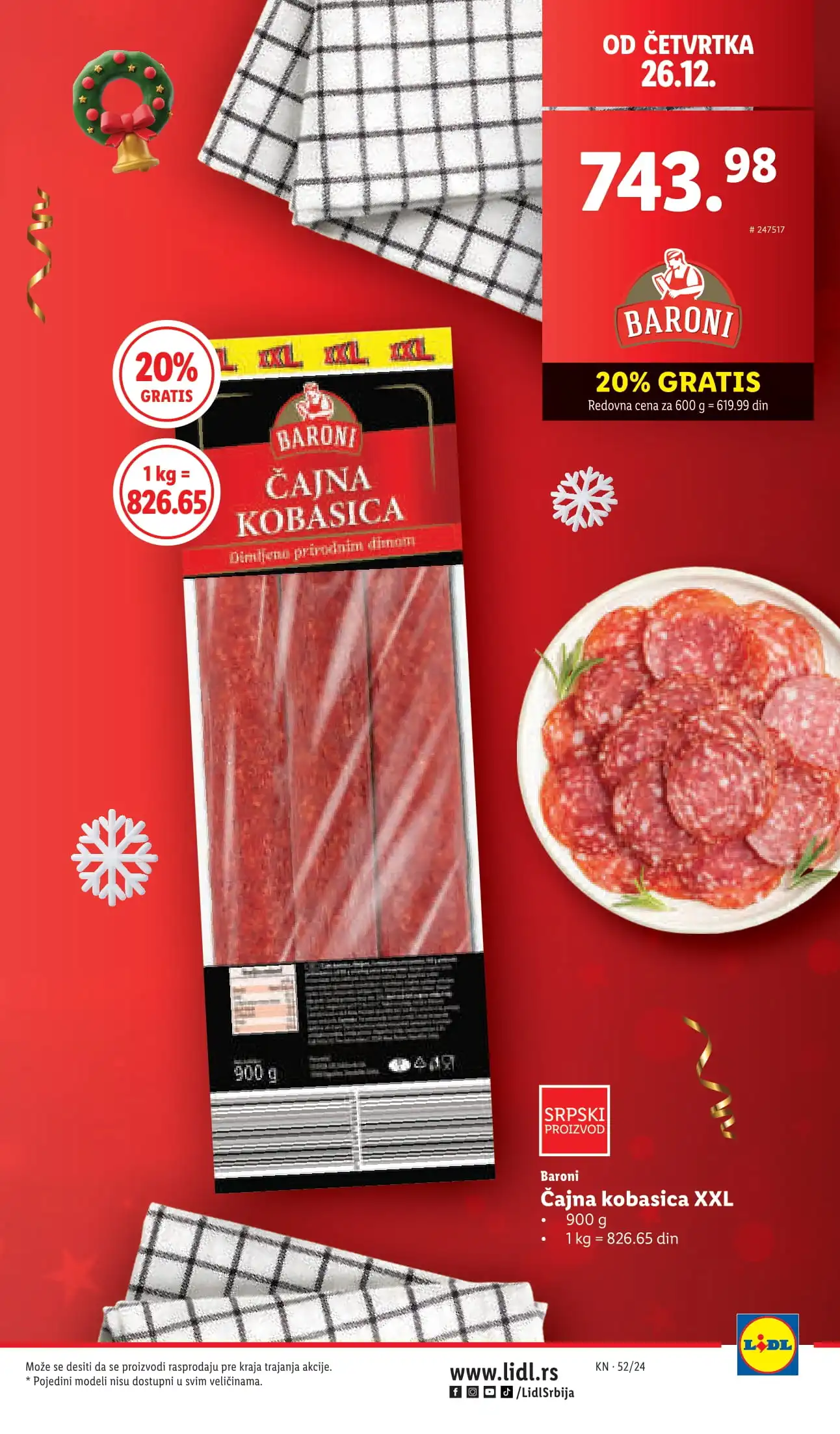Lidl katalog PREHRANA 26-31.12.2024.