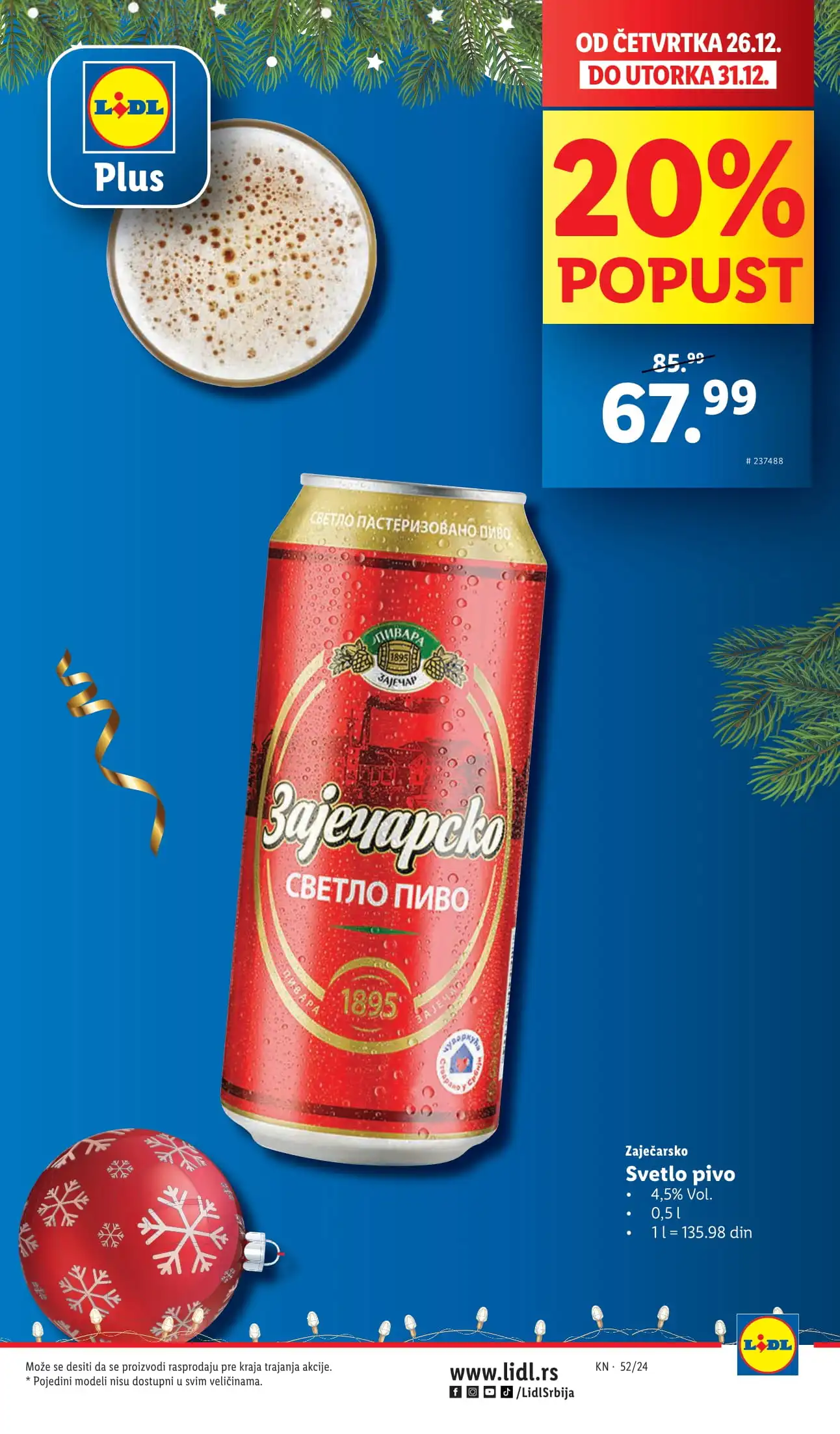 Lidl katalog PREHRANA 26-31.12.2024.