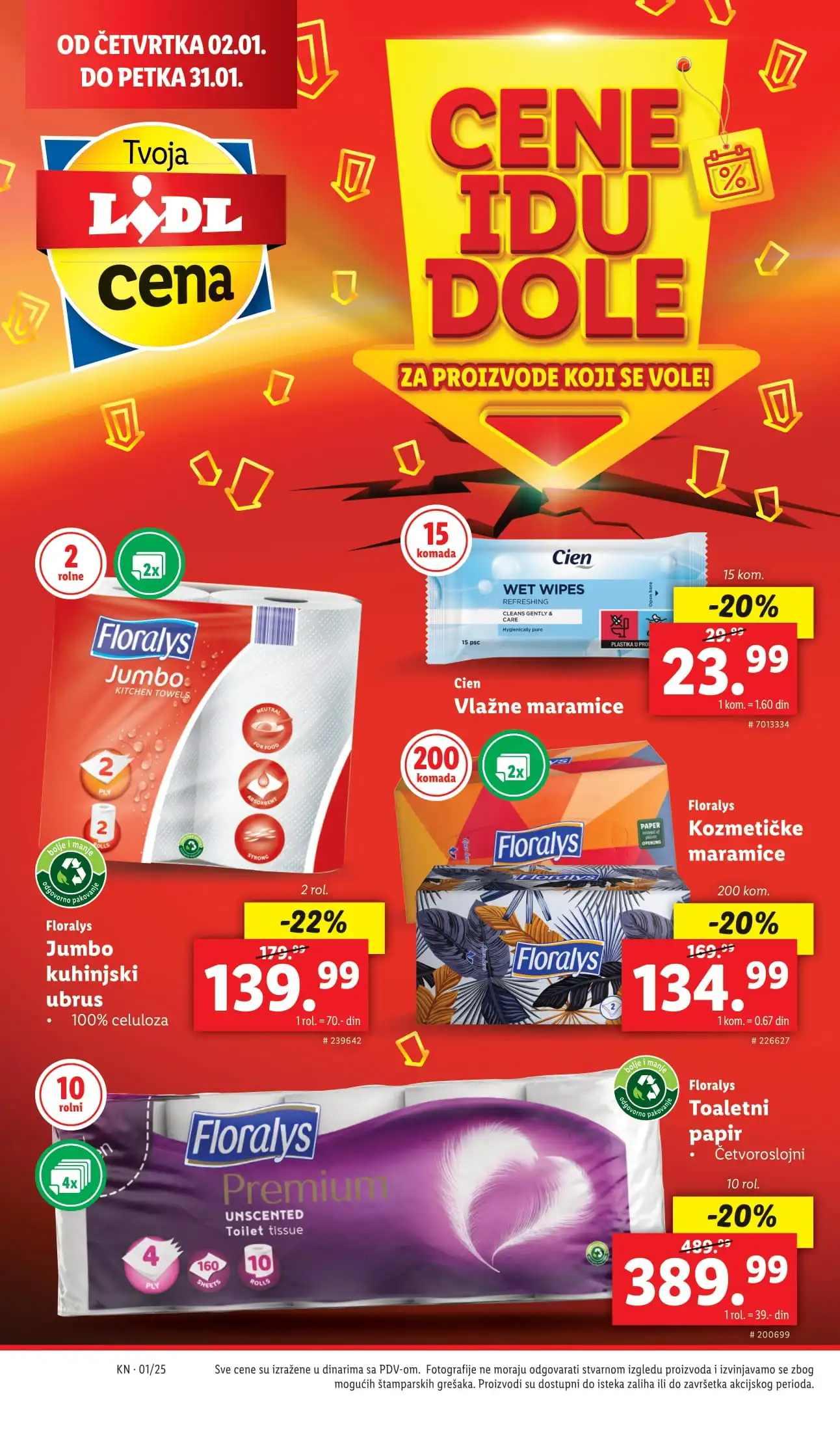 Lidl katalog CENE IDU DOLE 2-31.1.2025.