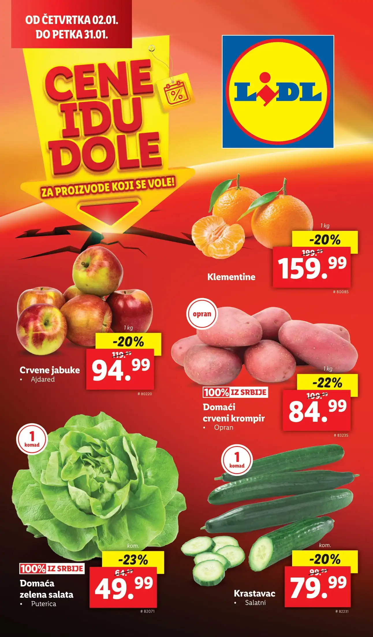 Lidl katalog CENE IDU DOLE 2-31.1.2025.