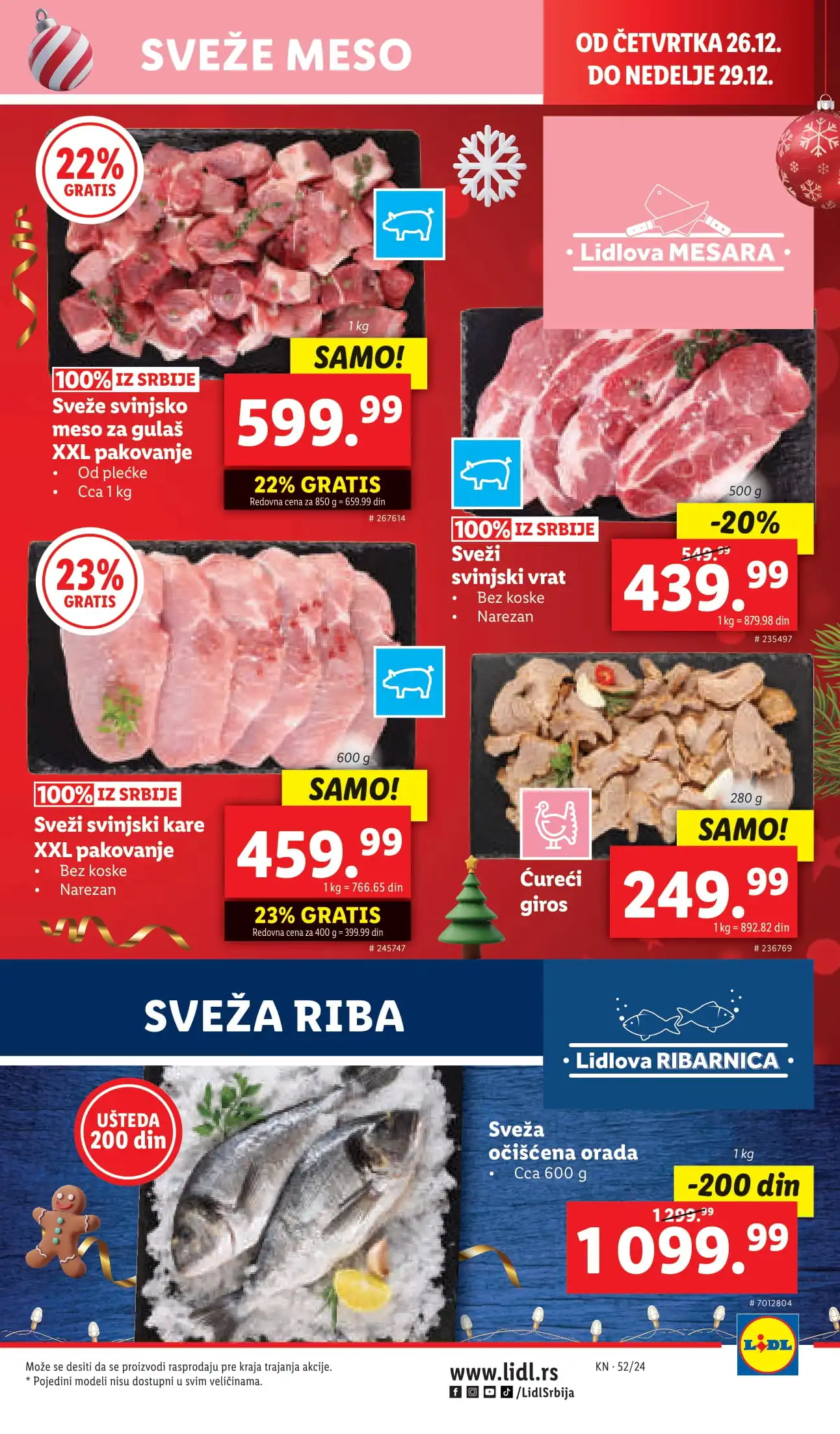 Lidl katalog PREHRANA 26-31.12.2024.