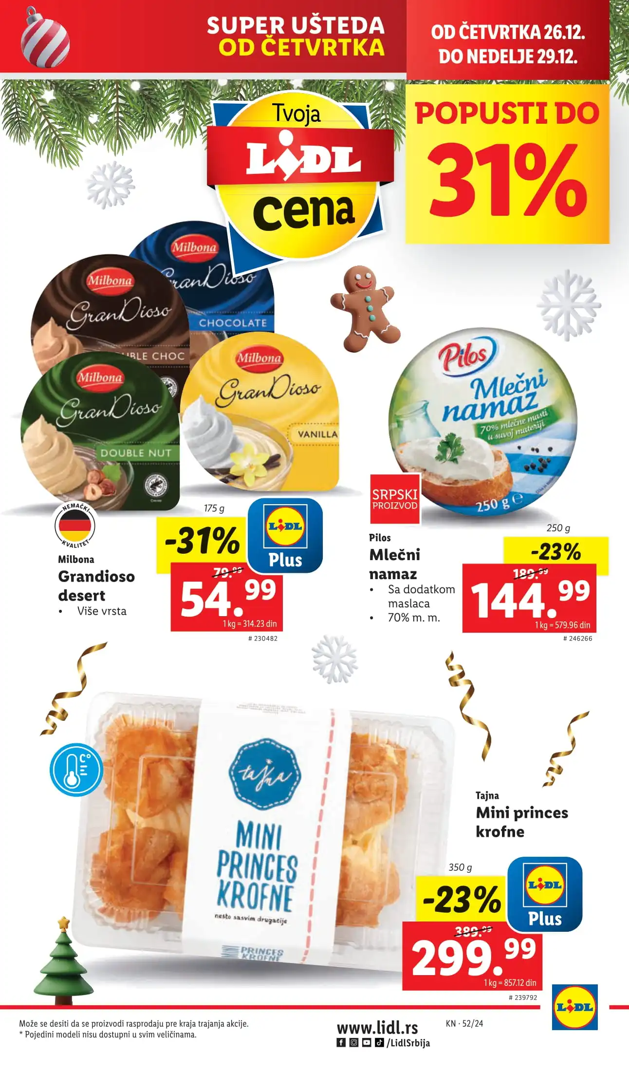 Lidl katalog PREHRANA 26-31.12.2024.