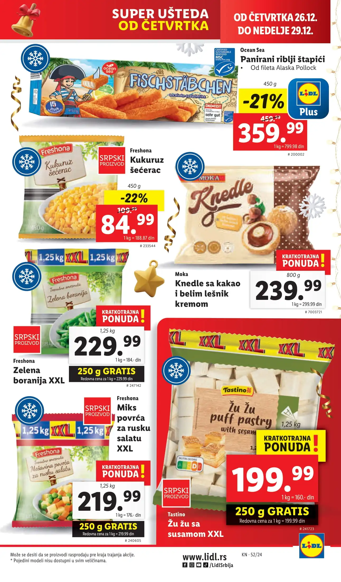 Lidl katalog PREHRANA 26-31.12.2024.