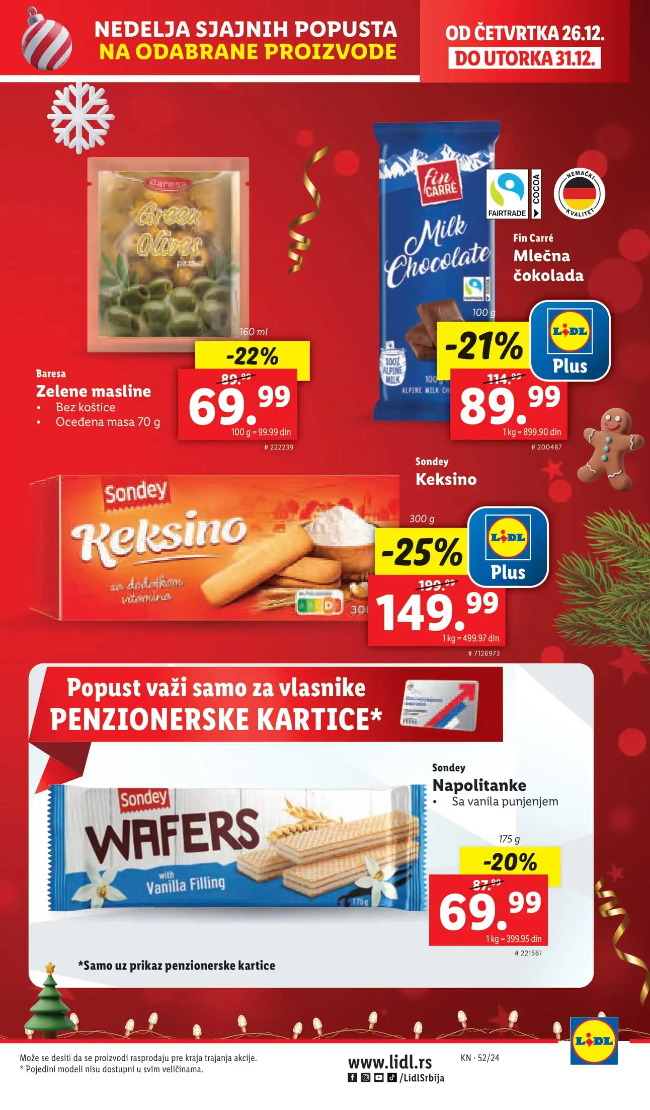 Lidl katalog PREHRANA 26-31.12.2024.