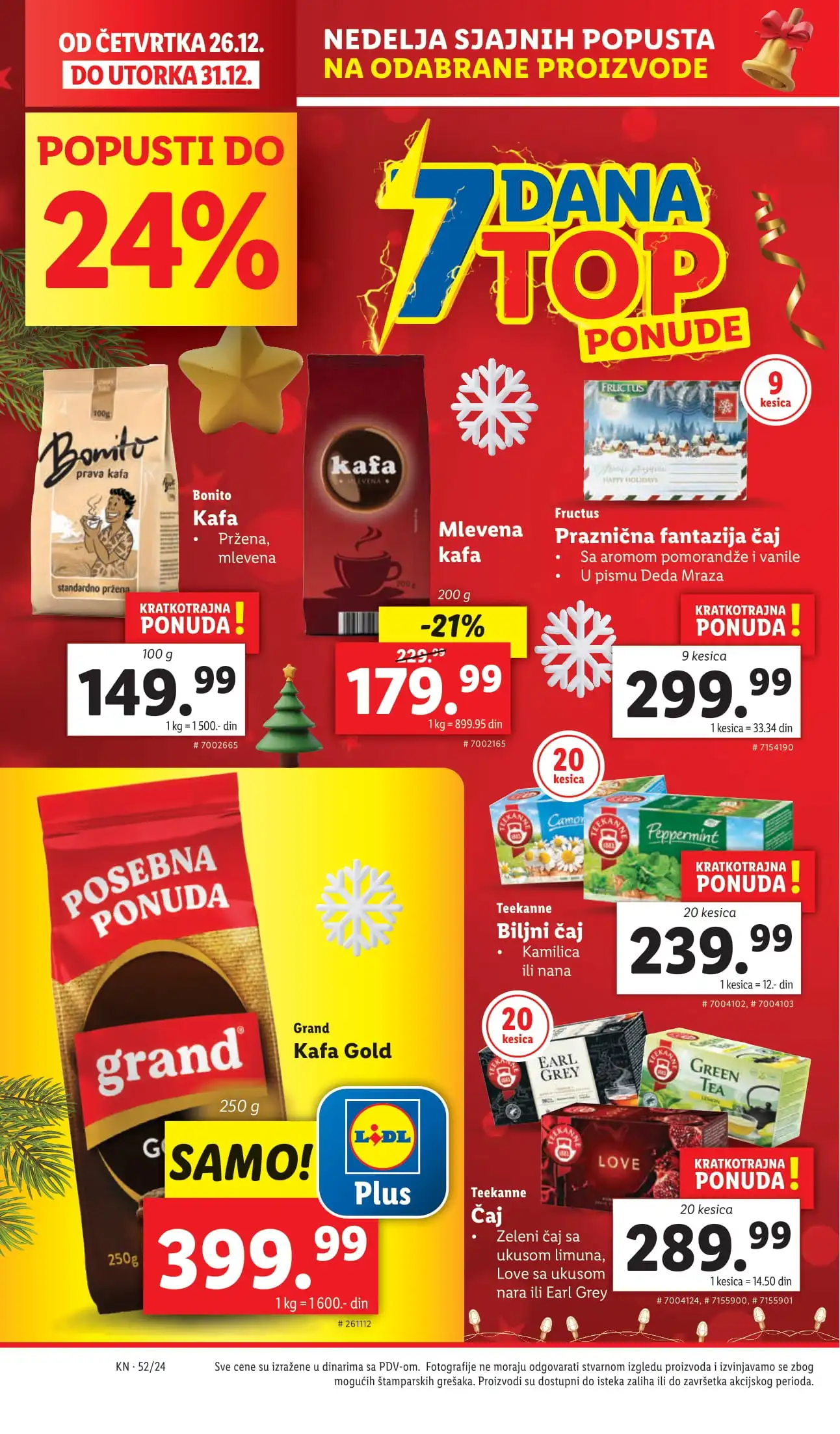 Lidl katalog PREHRANA 26-31.12.2024.