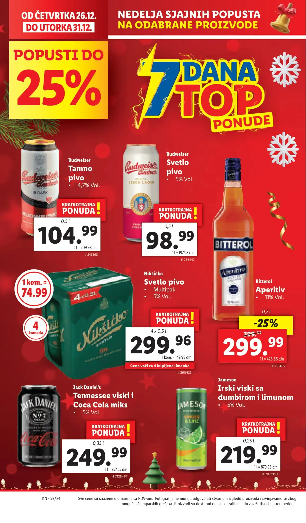 Lidl katalog PREHRANA 26-31.12.2024.