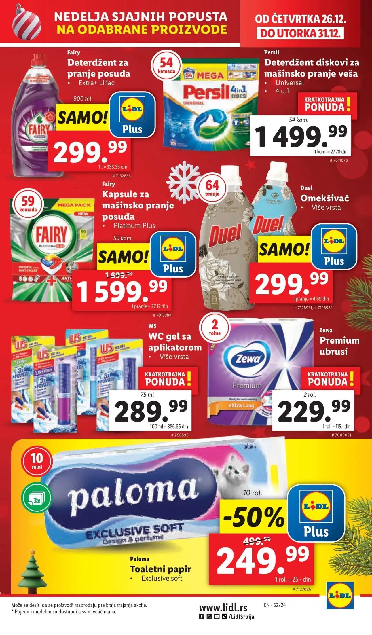Lidl katalog PREHRANA 26-31.12.2024.