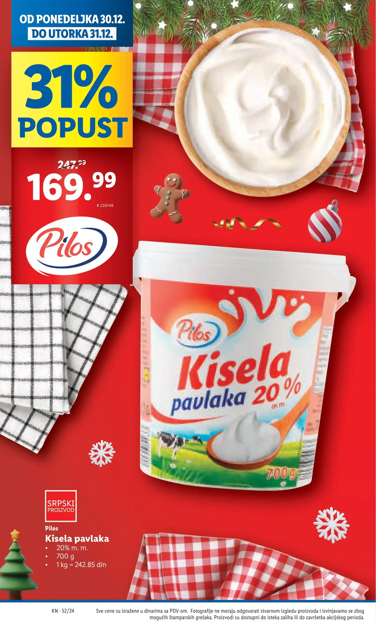 Lidl katalog PREHRANA 26-31.12.2024.