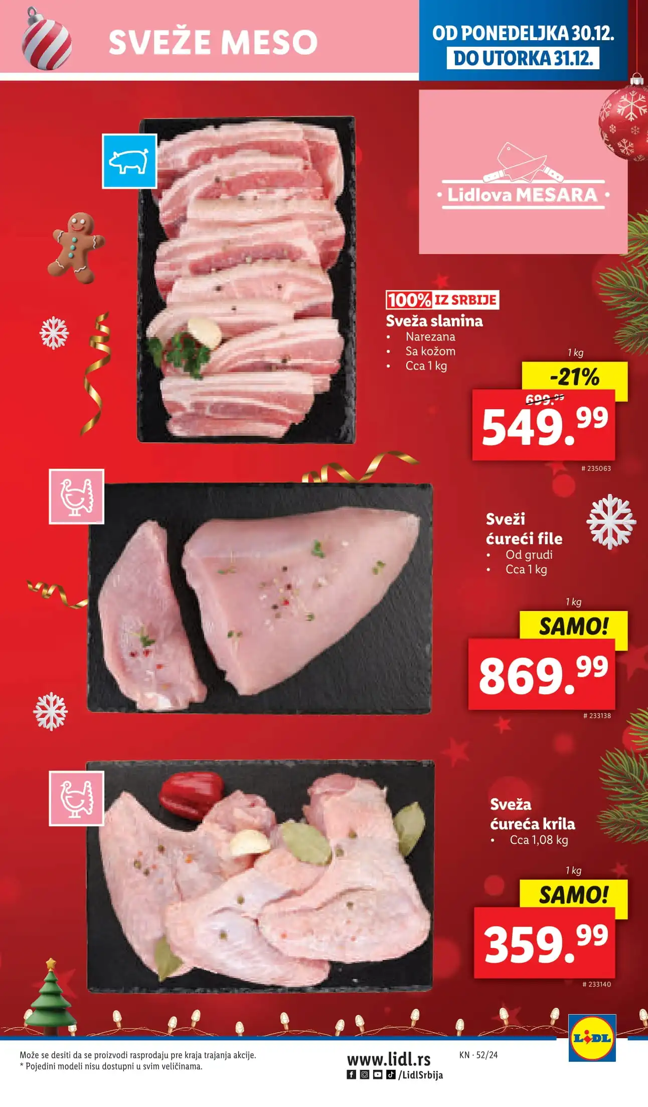 Lidl katalog PREHRANA 26-31.12.2024.