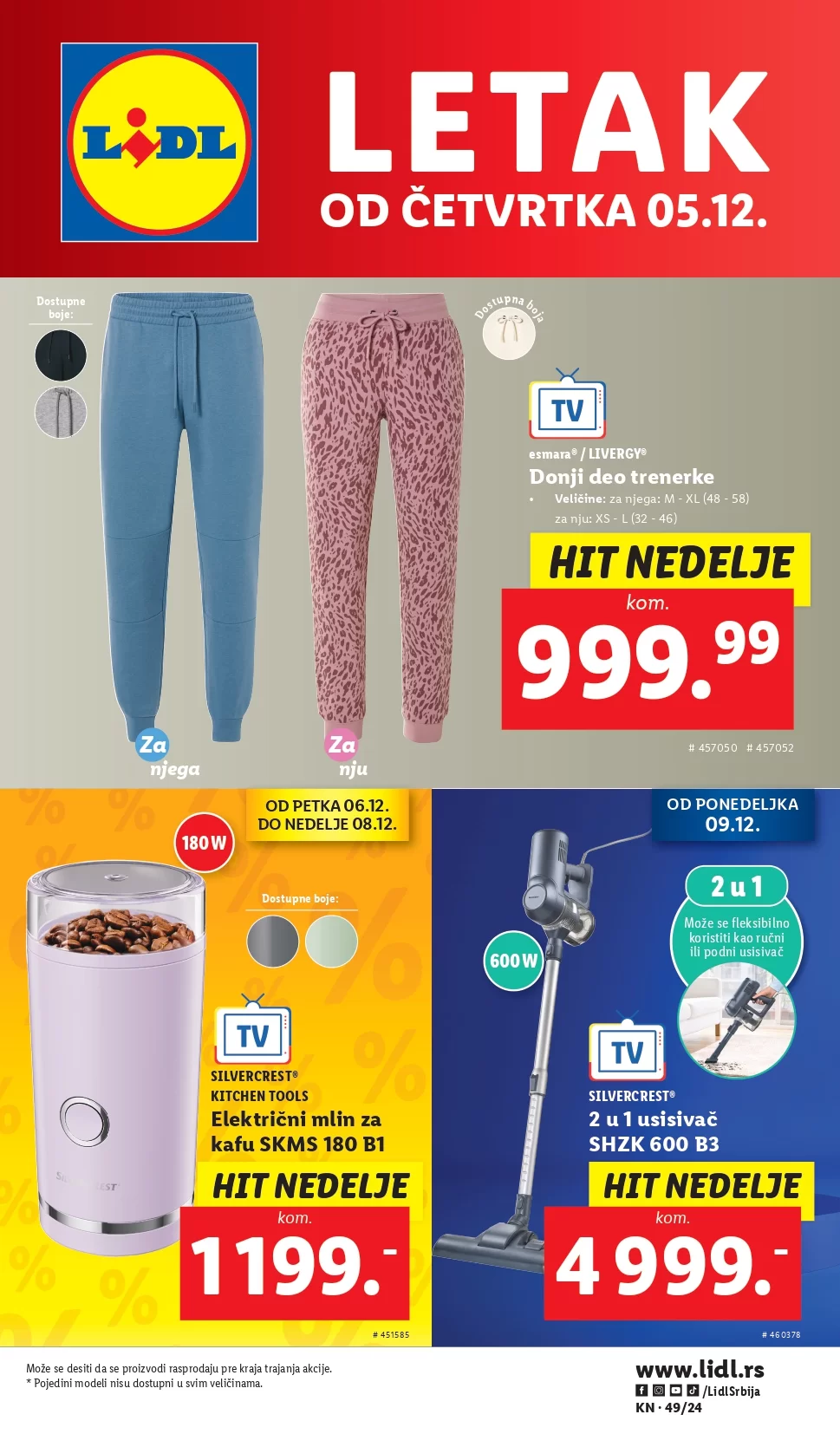 Lidl katalog NEPREHRANA 5-11.12.2024.