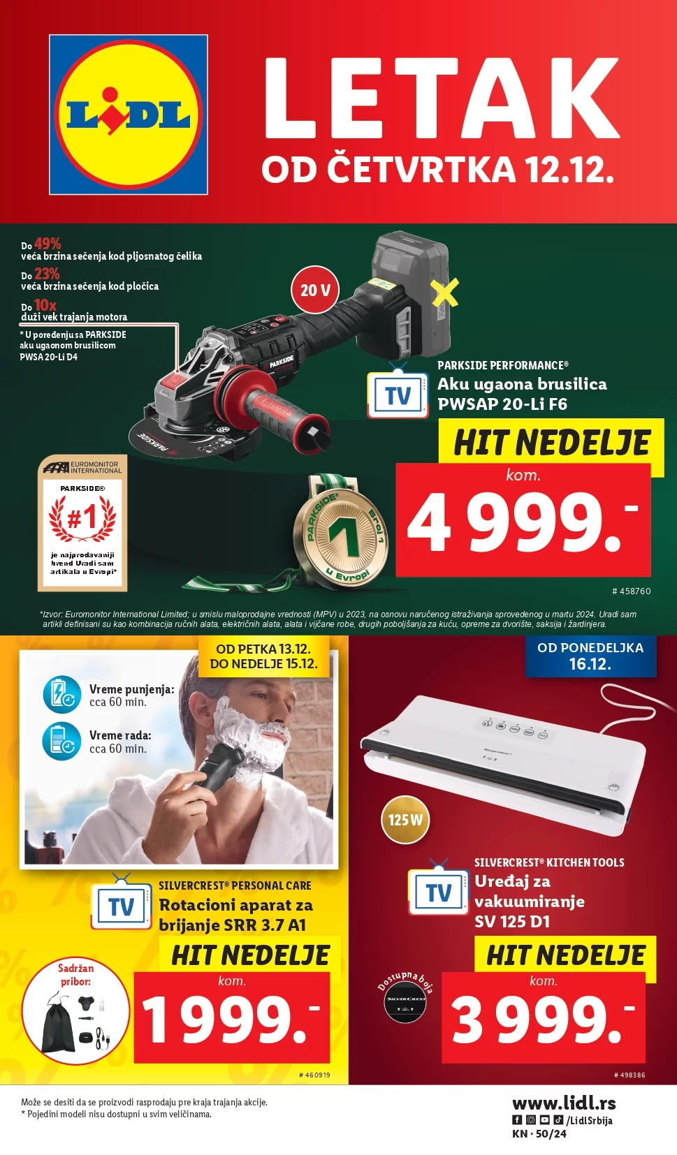 Lidl katalog NEPREHRANA 12-18.12.2024.