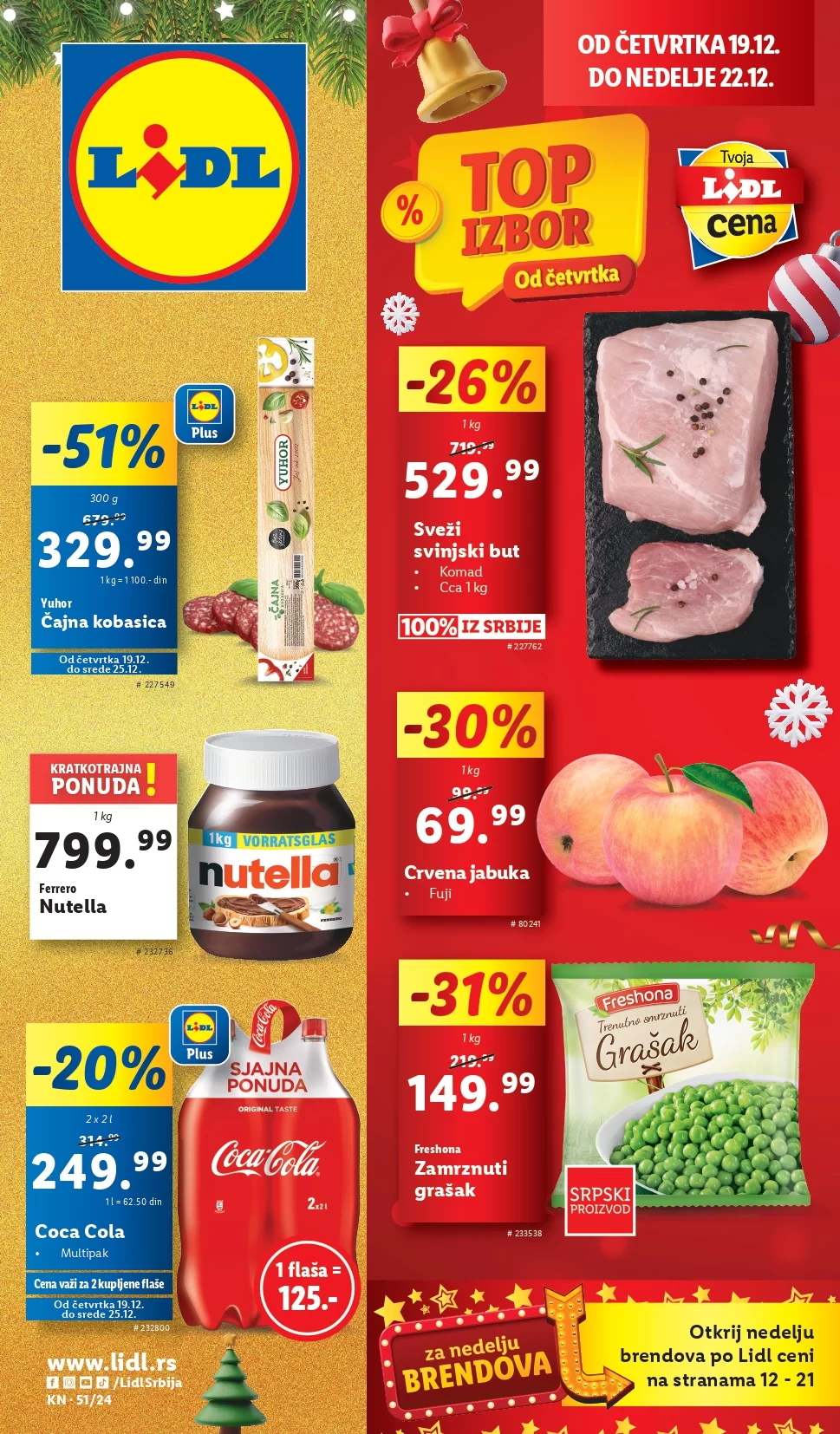Lidl katalog PREHRANA 19-25.12.2024.