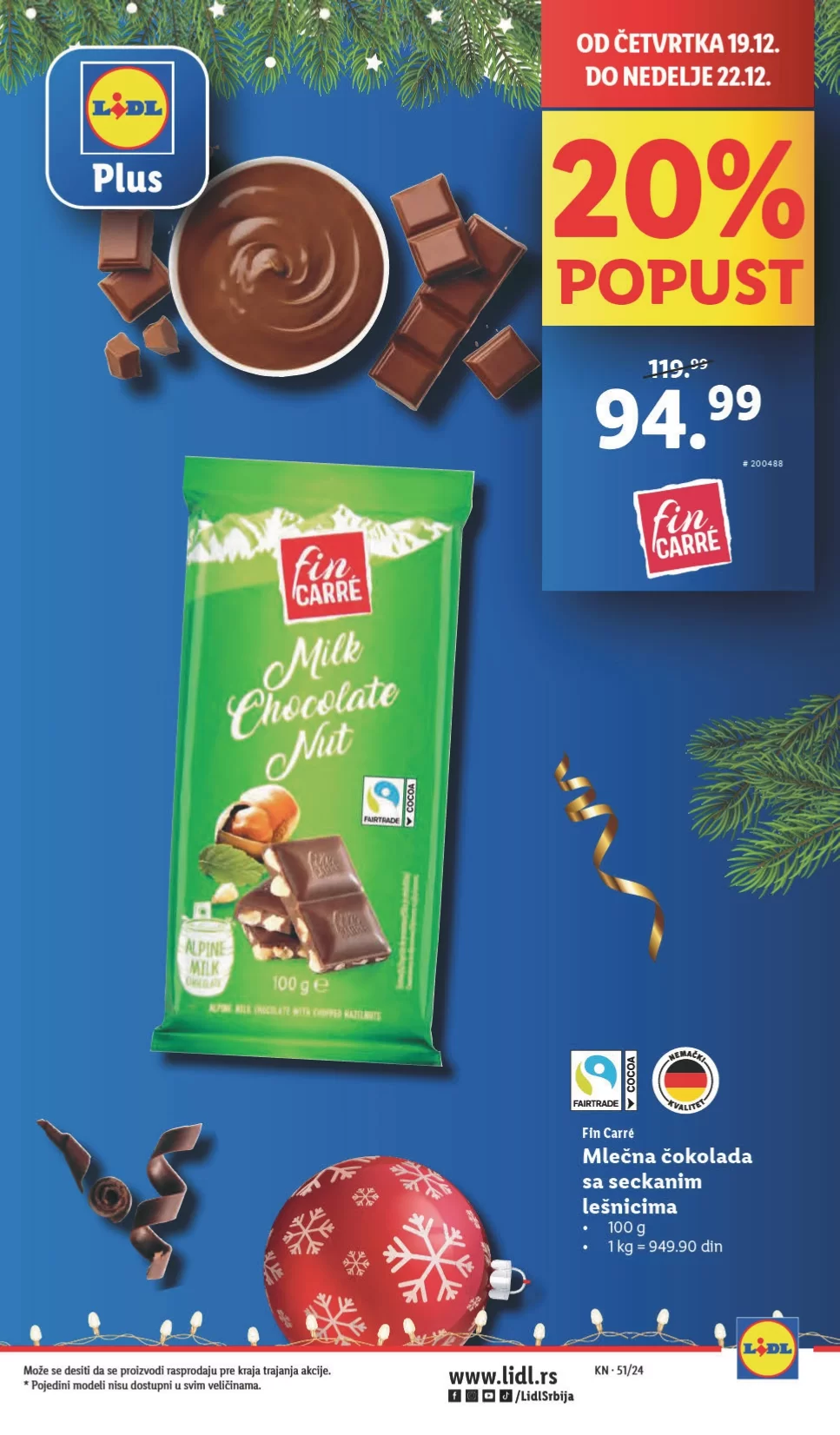 Lidl katalog PREHRANA 19-25.12.2024.
