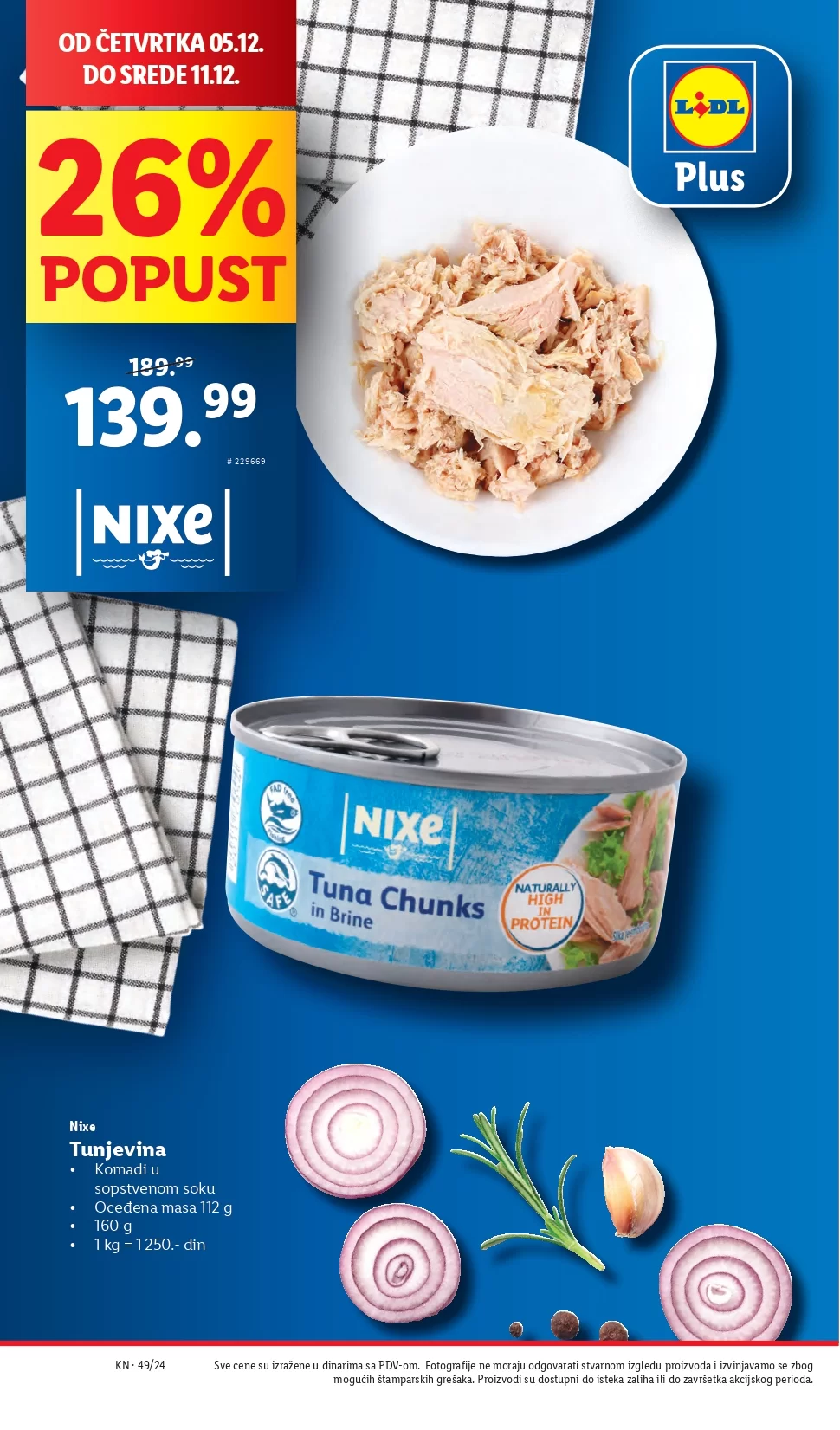 Lidl katalog PREHRANA 5-11.12.2024.