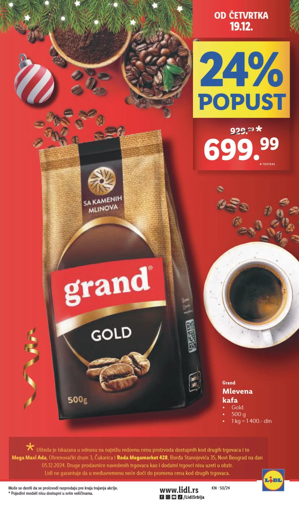 Lidl katalog PREHRANA 19-25.12.2024.