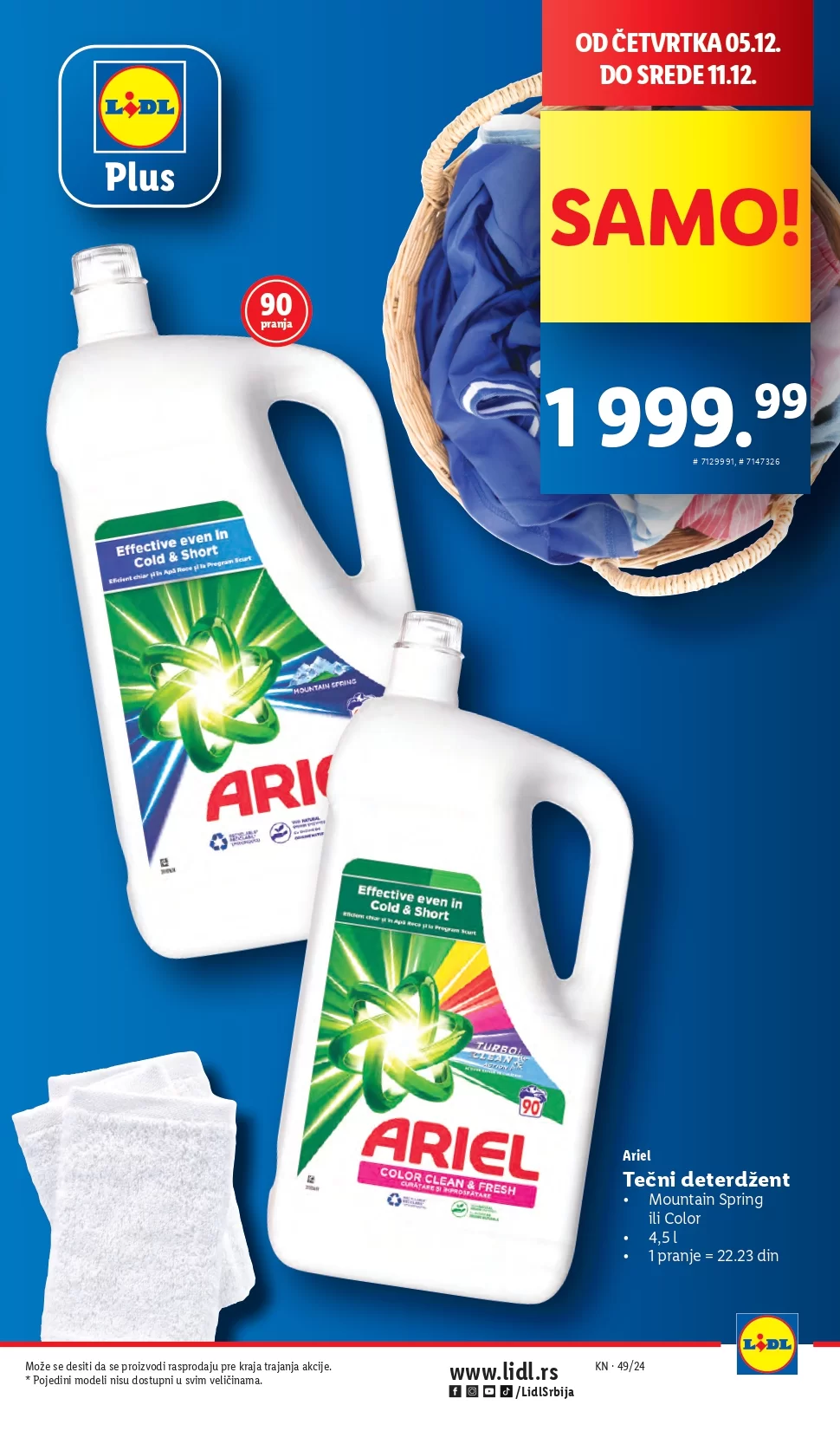 Lidl katalog PREHRANA 5-11.12.2024.