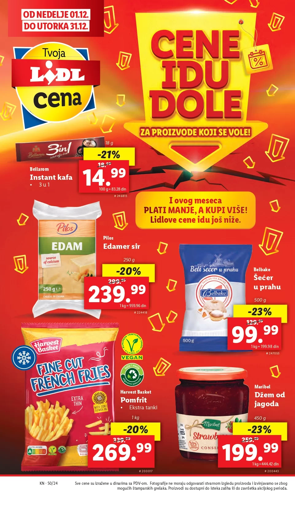 Lidl katalog PREHRANA 12-18.12.2024.