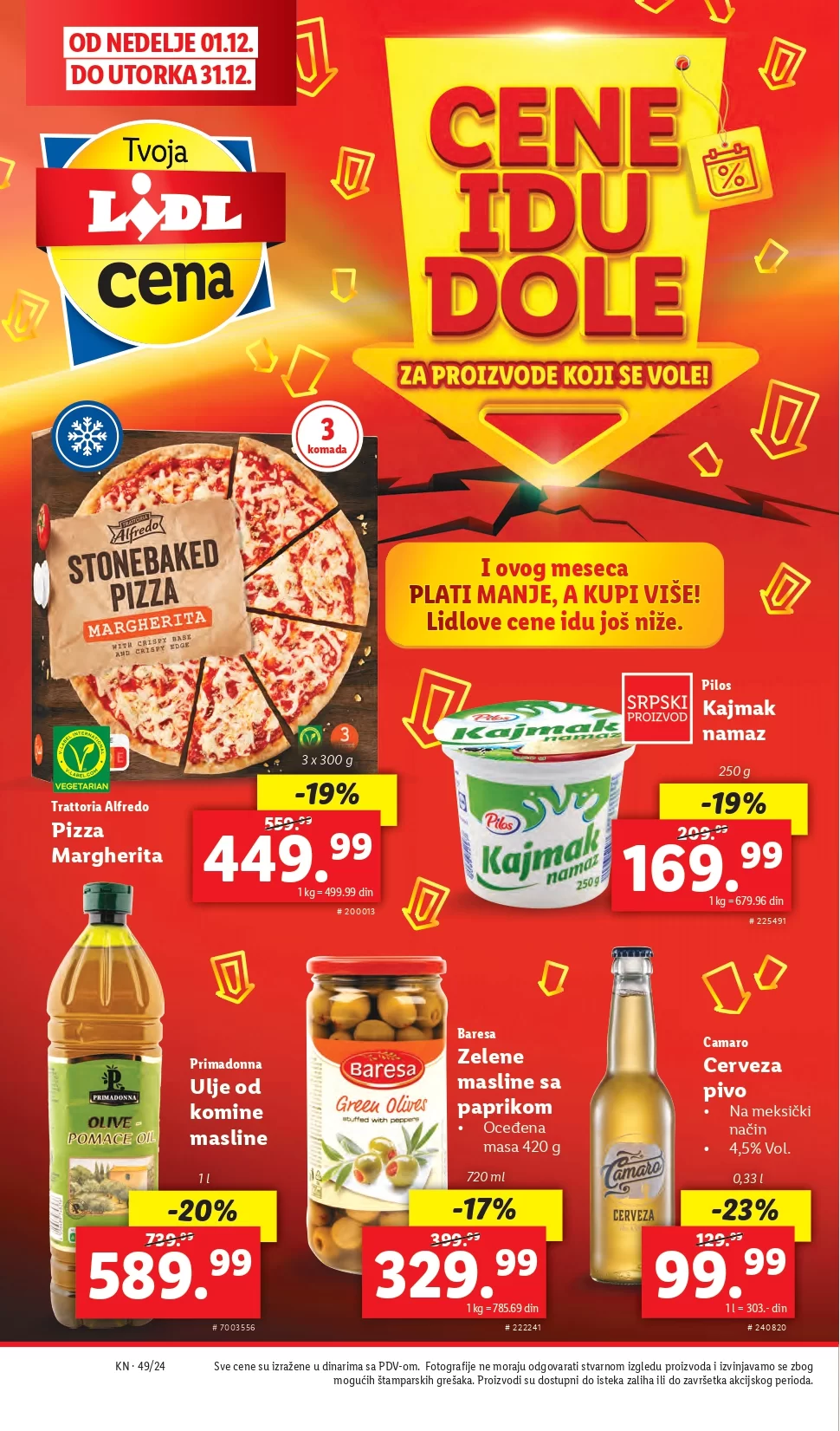 Lidl katalog PREHRANA 5-11.12.2024.