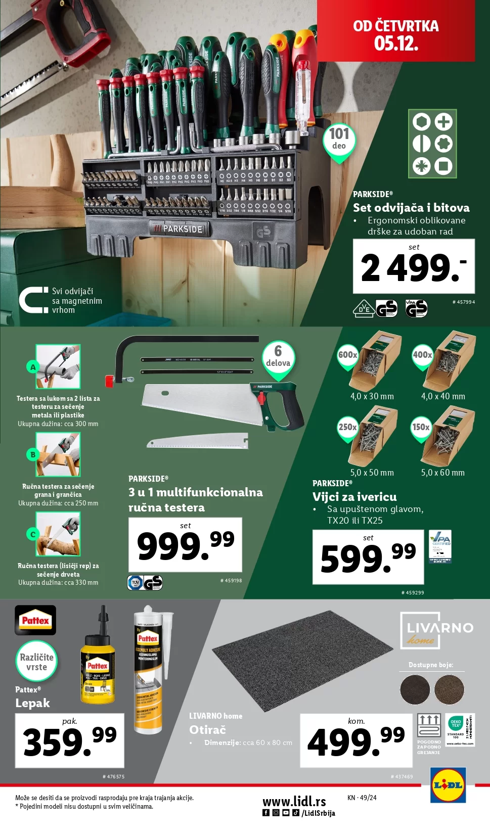 Lidl katalog NEPREHRANA 5-11.12.2024.