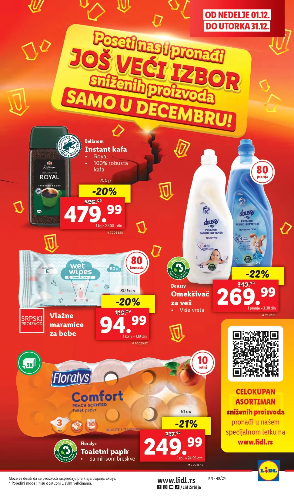 Lidl katalog PREHRANA 5-11.12.2024.