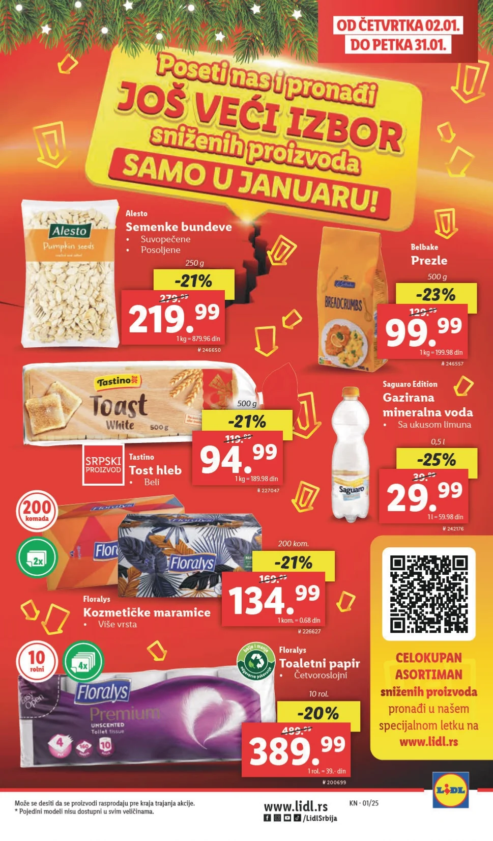 Lidl katalog PREHRANA 2-8.1.2025.