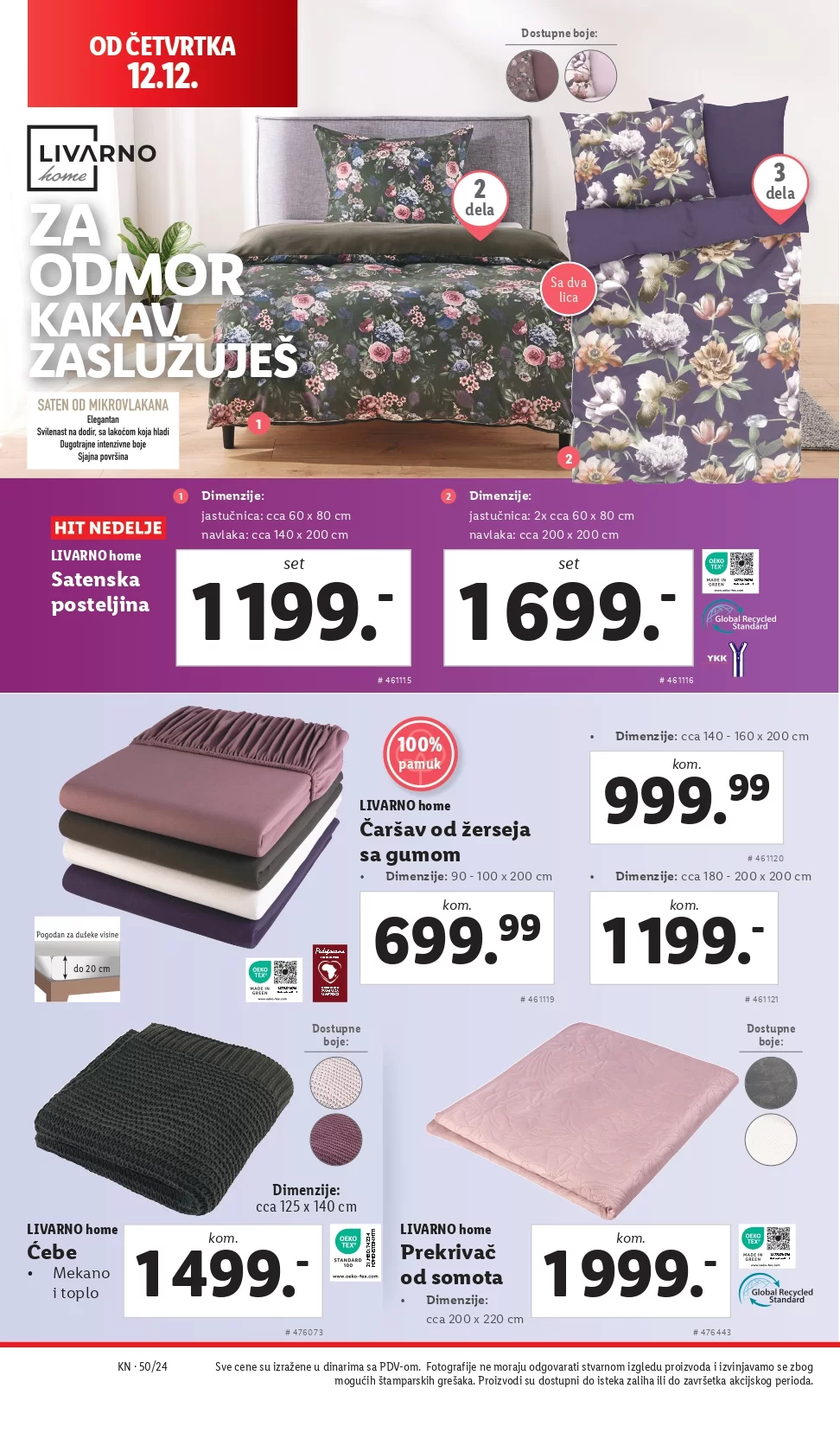 Lidl katalog NEPREHRANA 12-18.12.2024.