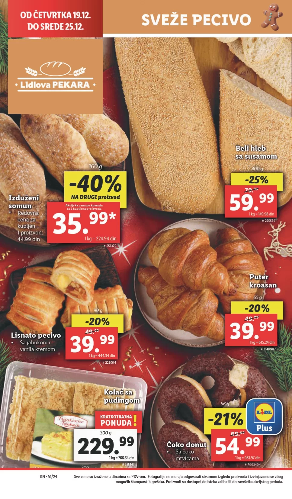 Lidl katalog PREHRANA 19-25.12.2024.