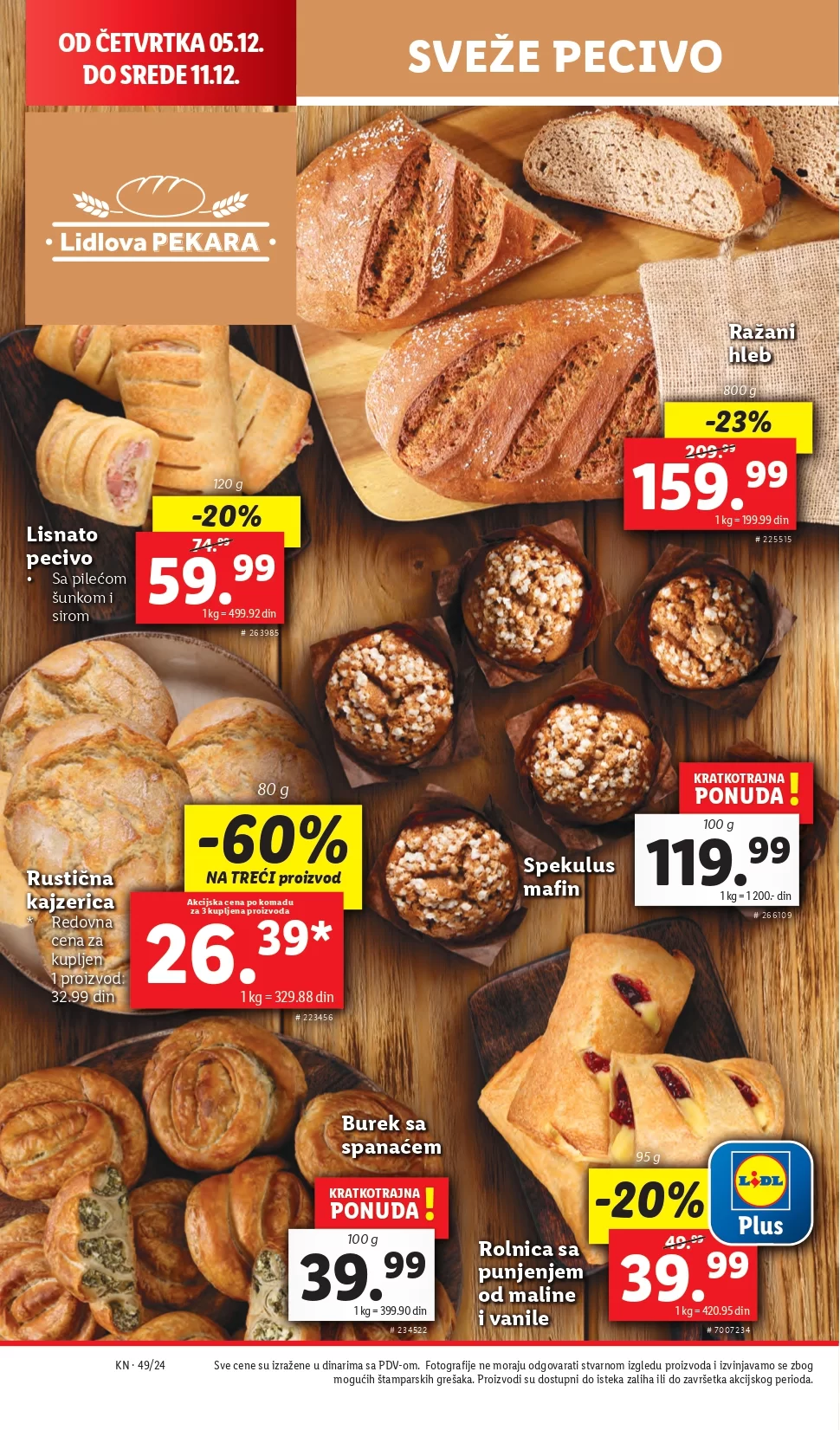 Lidl katalog PREHRANA 5-11.12.2024.