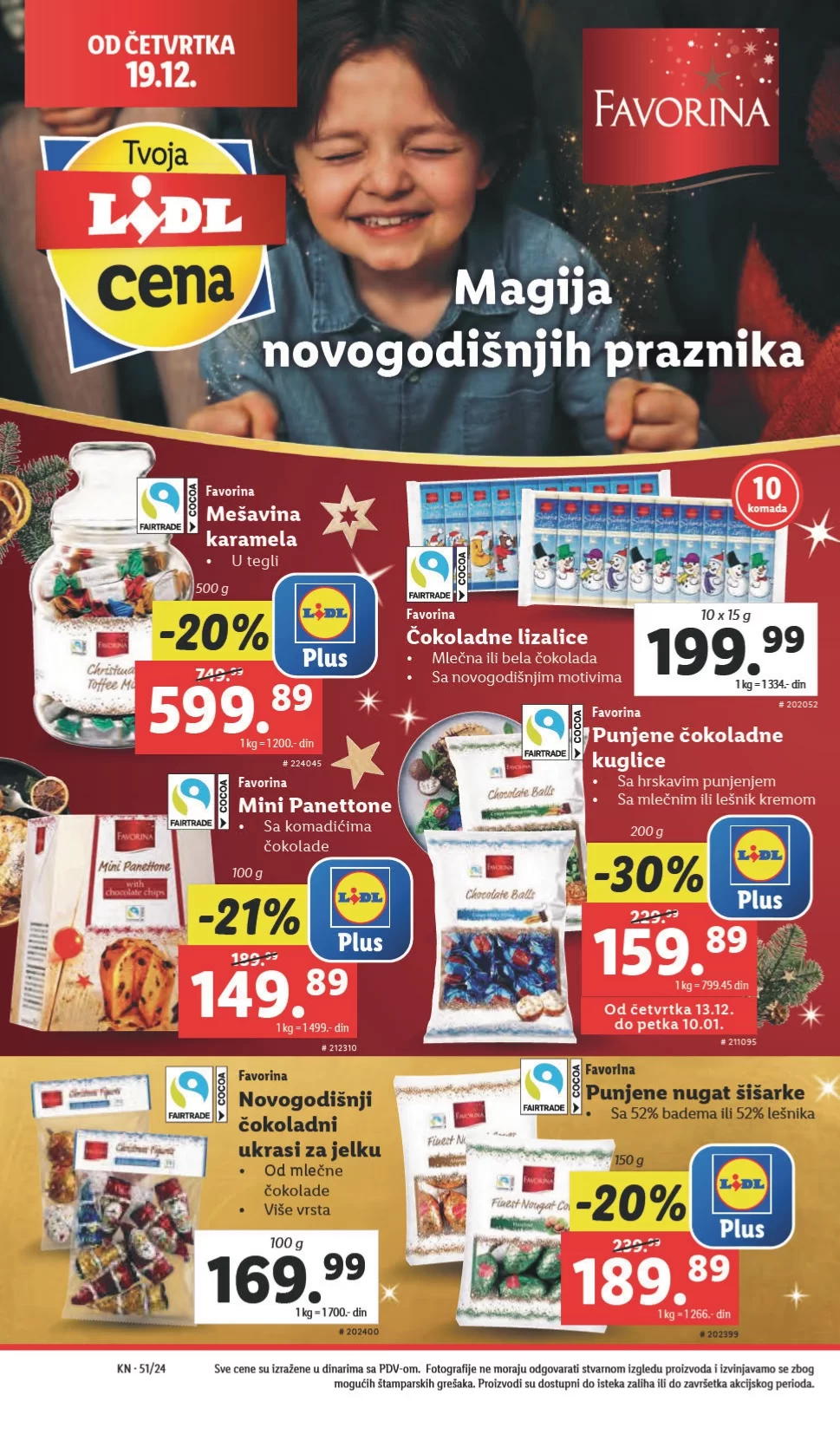 Lidl katalog PREHRANA 19-25.12.2024.