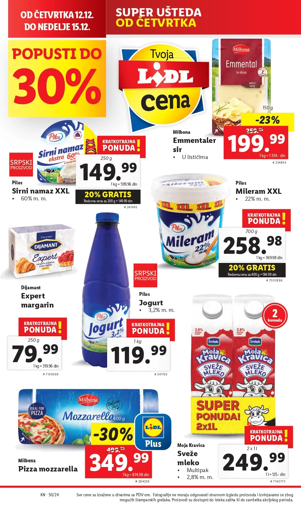 Lidl katalog PREHRANA 12-18.12.2024.