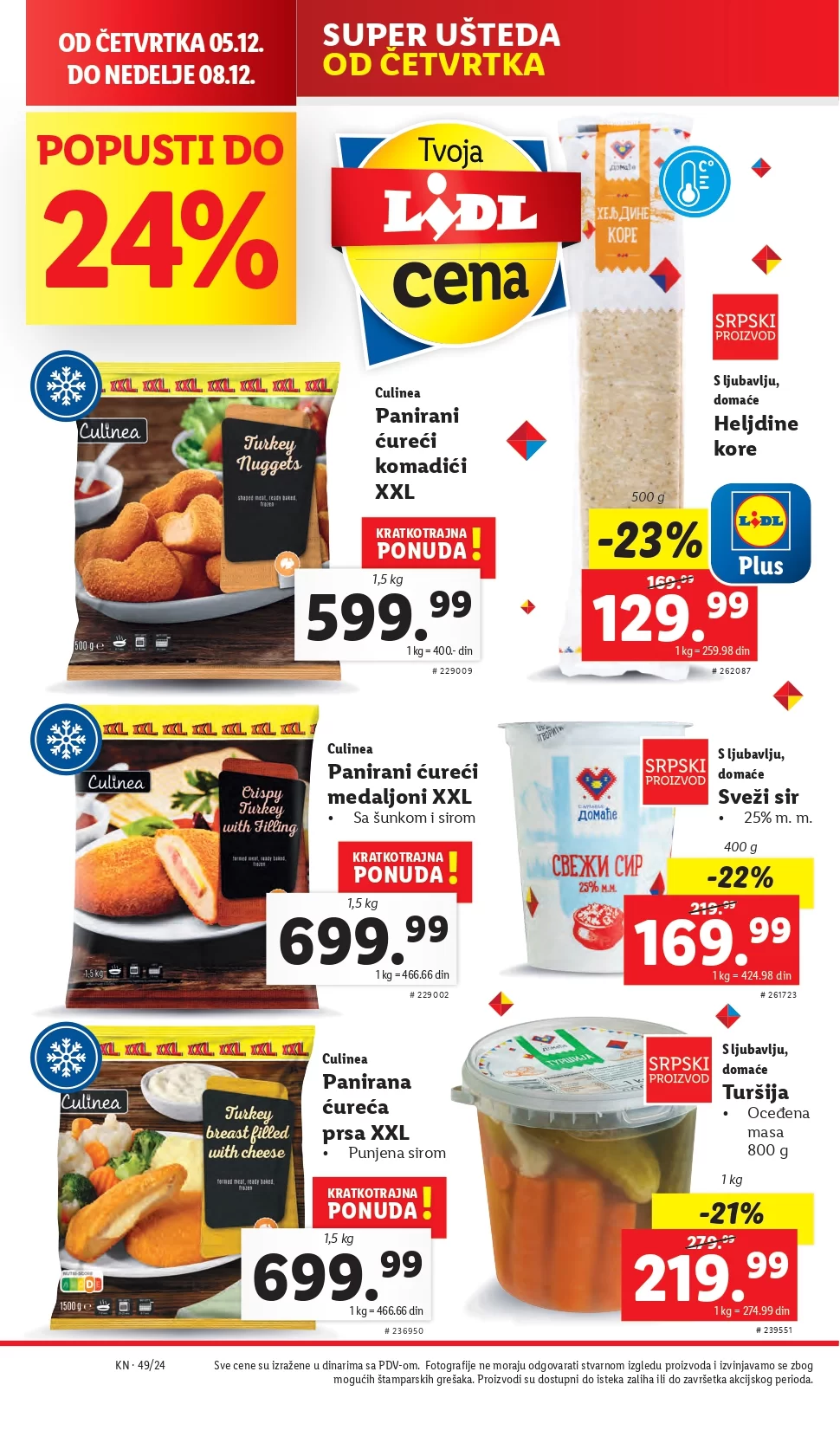 Lidl katalog PREHRANA 5-11.12.2024.