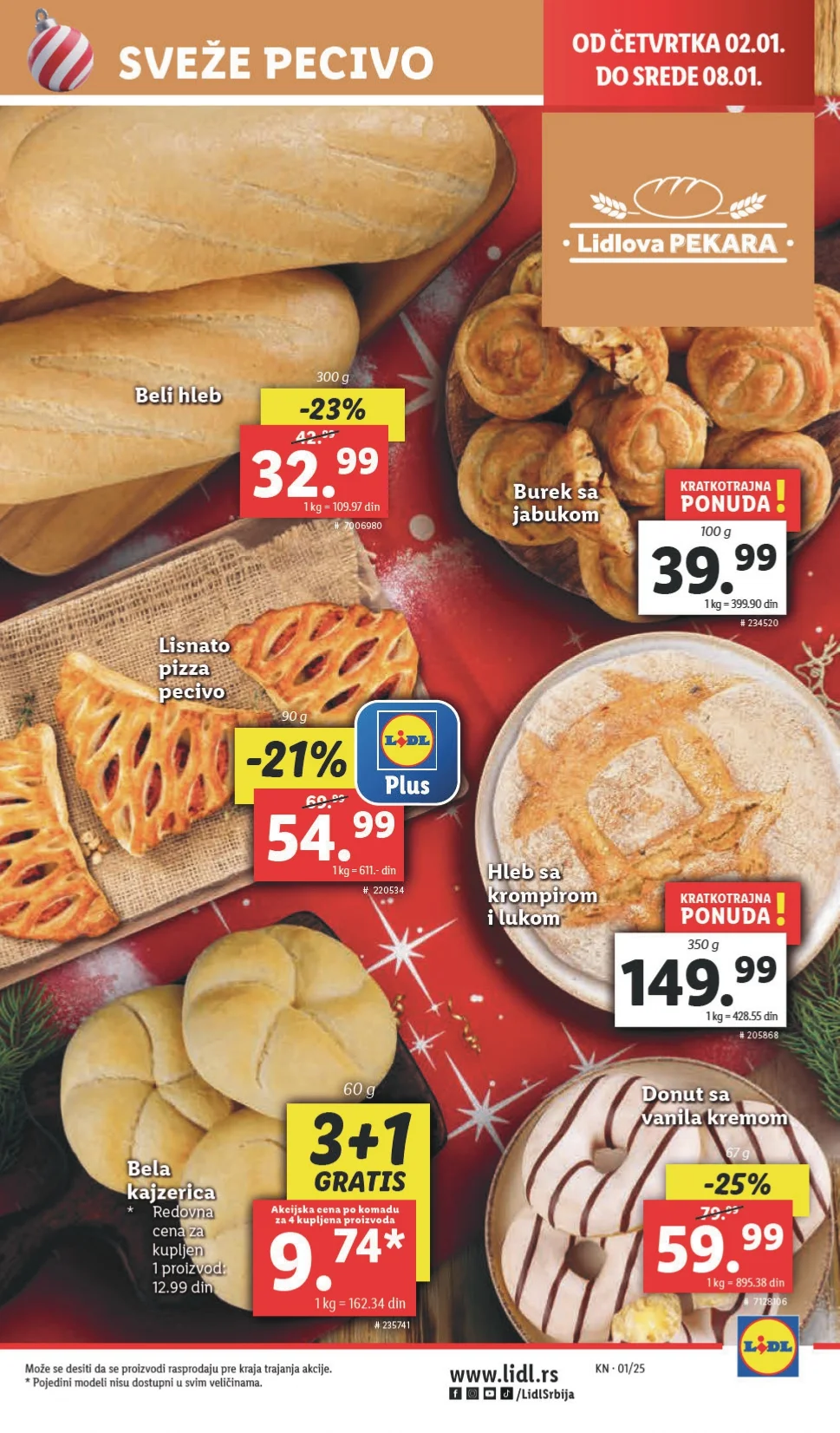Lidl katalog PREHRANA 2-8.1.2025.