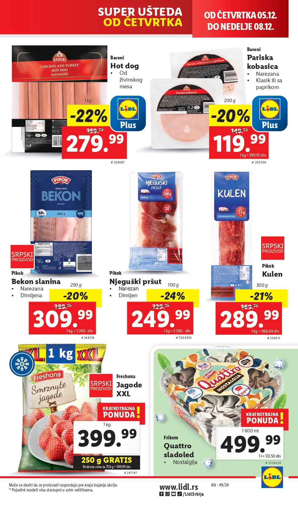 Lidl katalog PREHRANA 5-11.12.2024.
