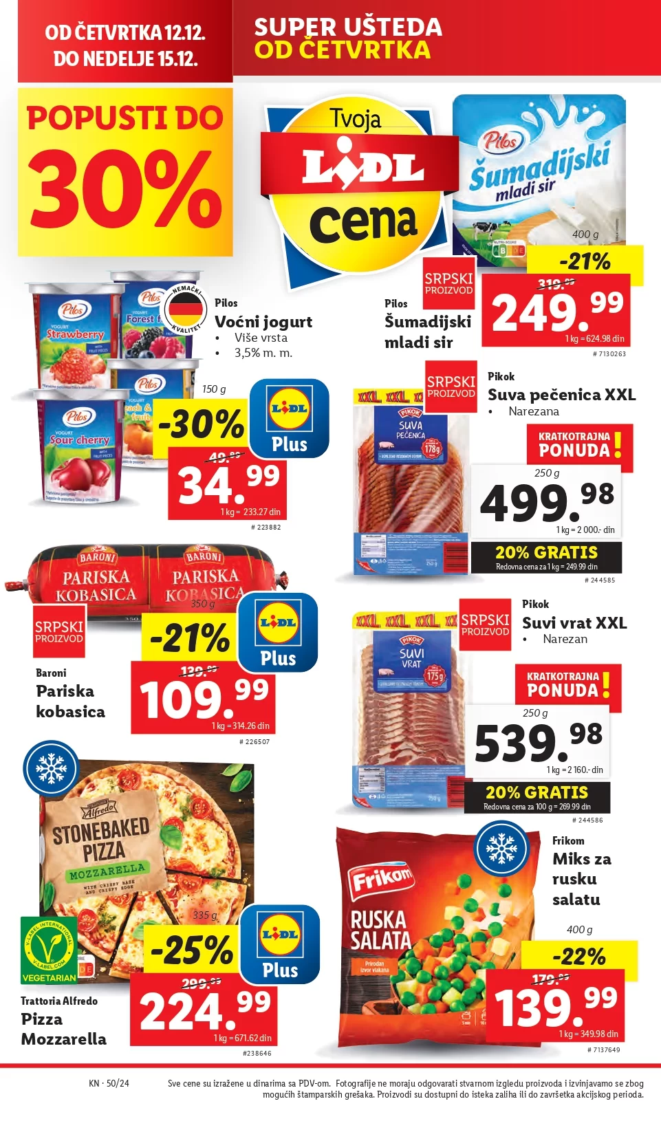 Lidl katalog PREHRANA 12-18.12.2024.